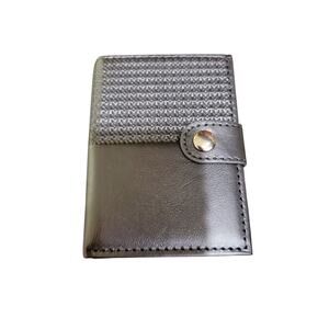 Mens Wallet Card Holder Pop up Metal Leather Case RFID Blocking Cash Card Slots